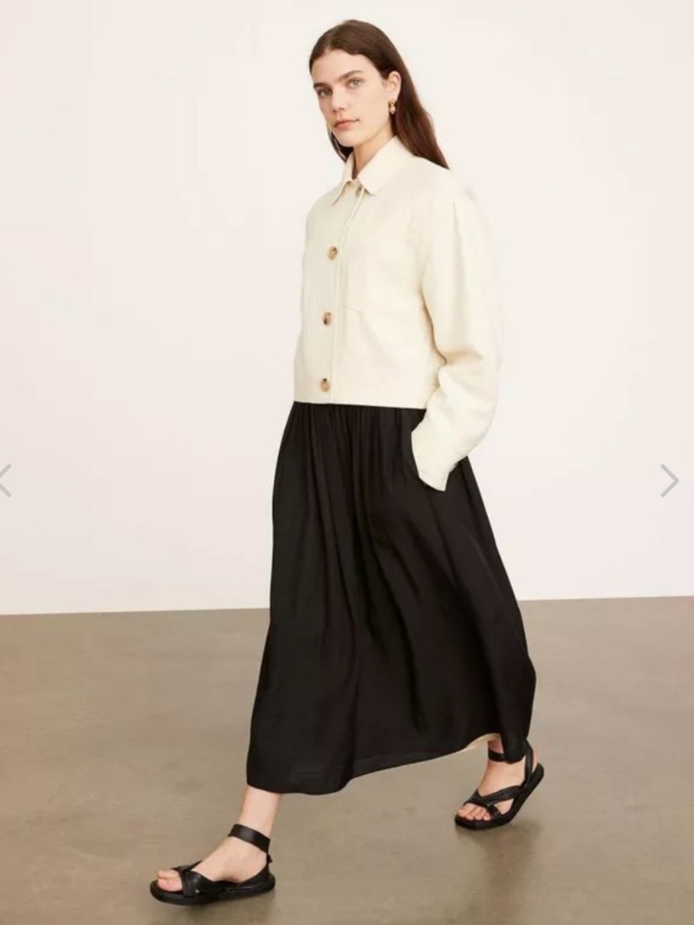 NWT Vince cropped twill jacket button front minimalist size XL linen blend